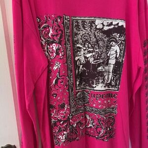 Supreme Saint Sebastian Long-Sleeve Tee in pink